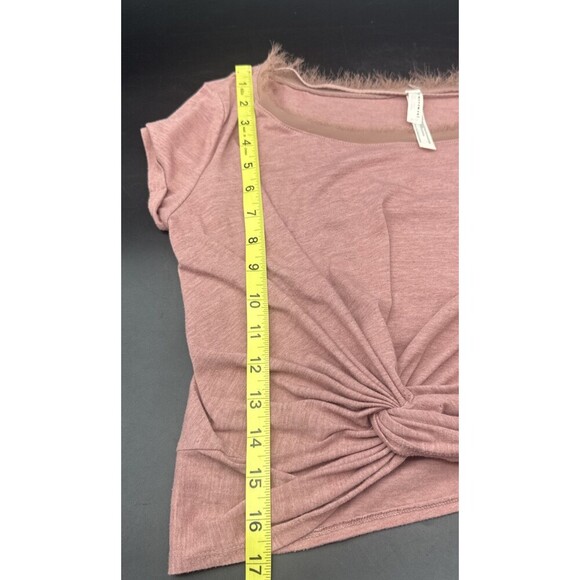 FP Movement Free People PINK Twist Front Short Sleeve T-shirt Sz XS - Picture 10 of 10
